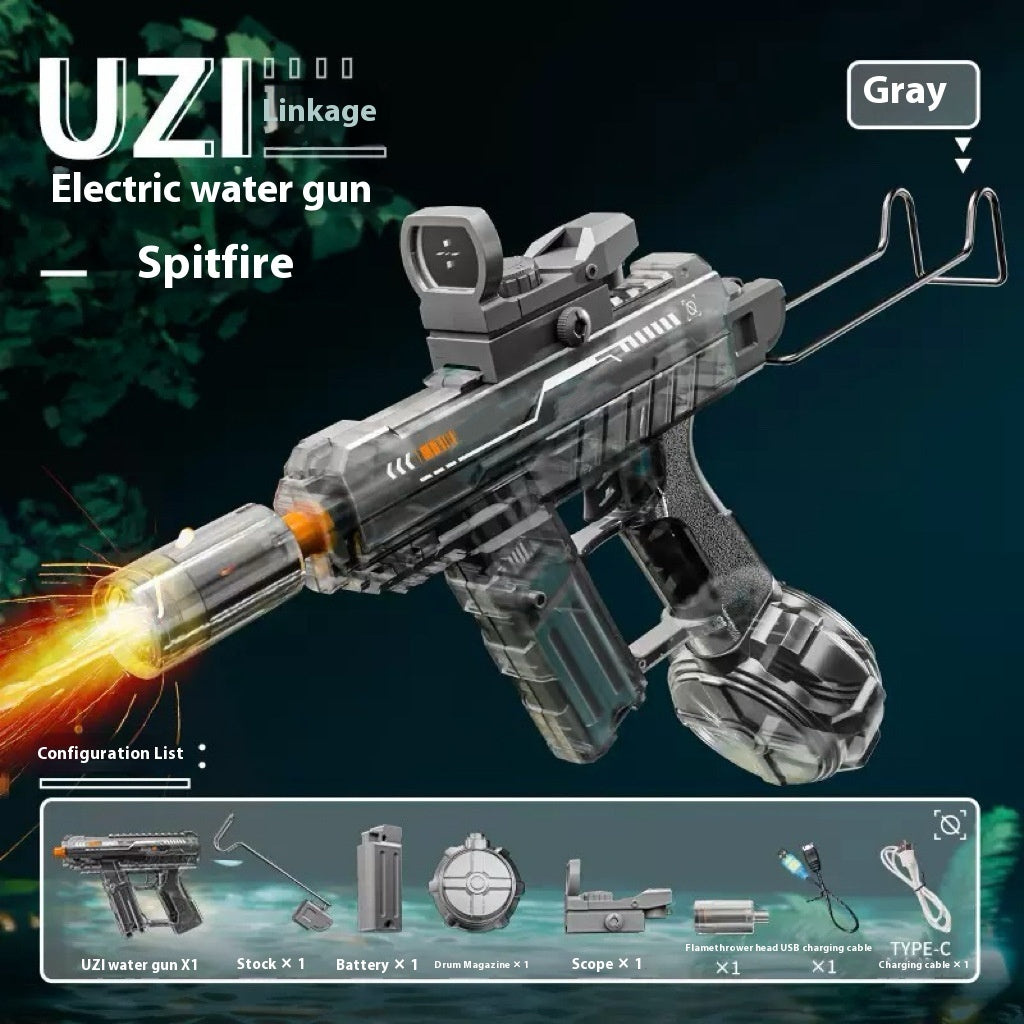 New Ice Mouse Ice Explosion Electric Water Gun Children's High-speed Continuous Hair Linkage Reloading Large Capacity Water Pistols Toy - LJ Enterprise